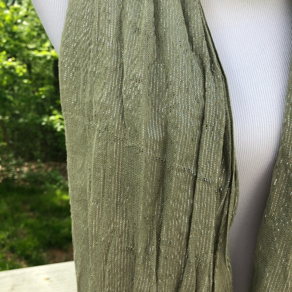 Sage Green & Silver Casual Scarf - Picture 2 of 2